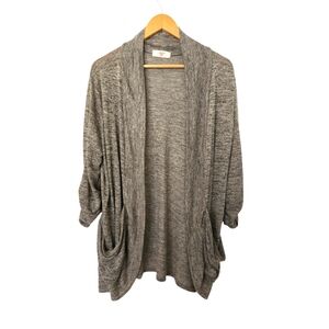 Blush Gray Open-Front Women's Sweater Size 2x